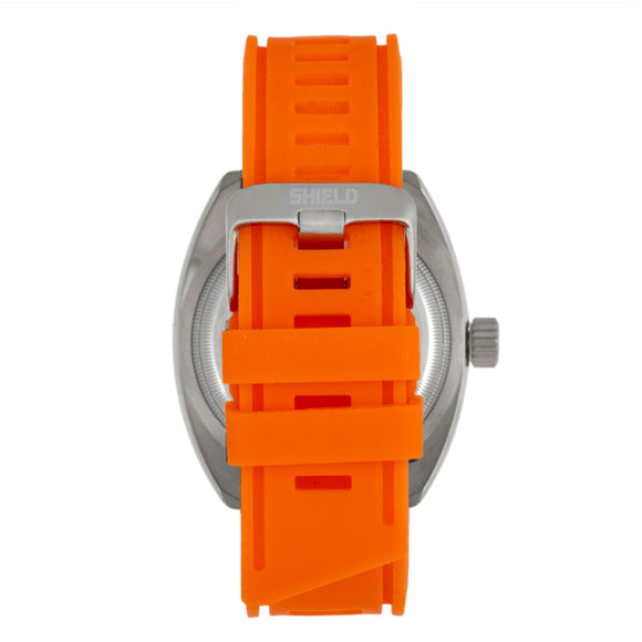 Shield Dreyer Men's Diver Strap Watch - Silver/Orange