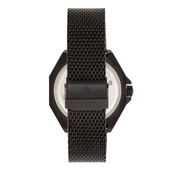 Shield Marius Bracelet Men's Diver Watch w/Date - Black