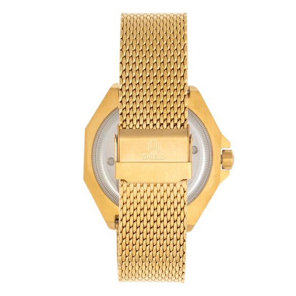 Shield Marius Bracelet Men's Diver Watch w/Date - Gold/Black