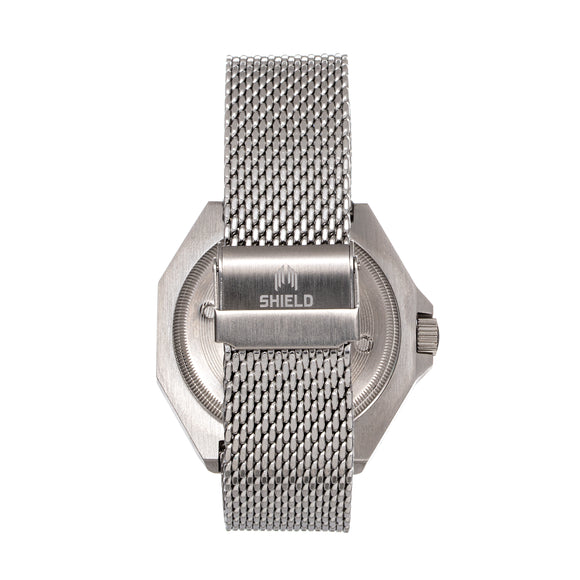 Shield Marco Bracelet Watch w/Date - Dusty Blue - SLDSH116-8