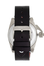 Shield Pascal Leather-Band Men's Diver Watch - Black/Silver