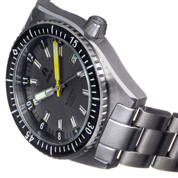Shield Nitrox Bracelet Watch w/Date - Grey - SLDSH114-4