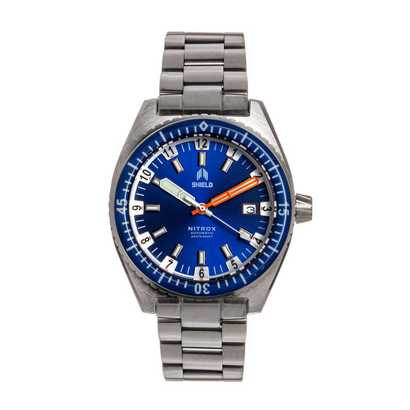 Shield Nitrox Bracelet Watch w/Date - Navy - SLDSH114-3