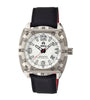 Shield Pilecki Leather-Band Swiss Mens Diver Watch - Silver/White