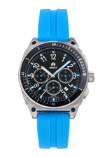 Shield Sonar Chronograph Strap Watch w/Date - Light Blue