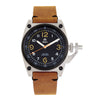 Shield Pascal Leather-Band Men's Diver Watch - Light Brown/Black
