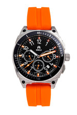 Shield Sonar Chronograph Strap Watch w/Date - Orange - SLDSH113-2