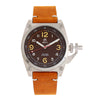 Shield Pascal Leather-Band Men's Diver Watch - Camel/Brown