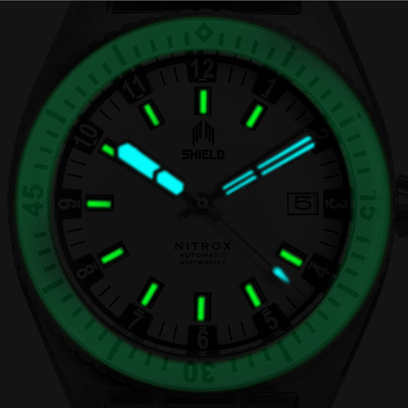 Shield Nitrox Bracelet Watch w/Date - White - SLDSH114-6