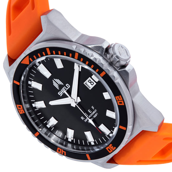 Shield Reef Strap Watch w/Date - Orange - SLDSH119-3