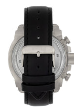 Shield Tesei Chronograph Leather-Band Men's Diver Watch w/Date - Silver/Black