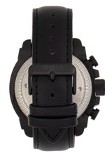 Shield Tesei Chronograph Leather-Band Men's Diver Watch w/Date - Black