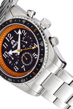 Shield Exley Bracelet Men's Chronograph Diver Watch - Black/Orange