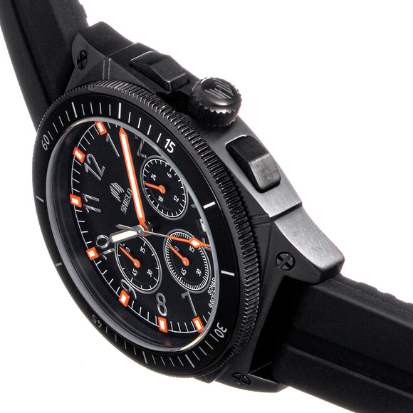Shield Sonar Chronograph Strap Watch w/Date - Black - SLDSH113-5