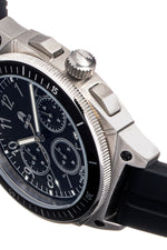 Shield Sonar Chronograph Strap Watch w/Date - Black/Silver - SLDSH113-1