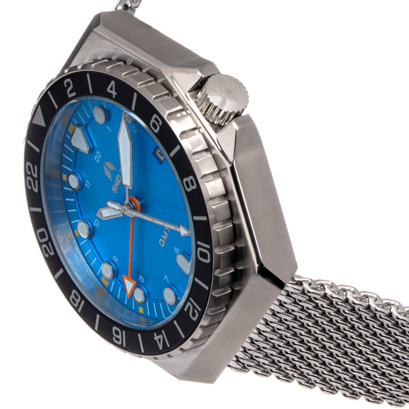 Shield Marco Bracelet Watch w/Date - Light Blue - SLDSH116-3