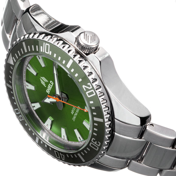 Shield Abyss Bracelet Watch - Green/Grey- SLDSH111-3