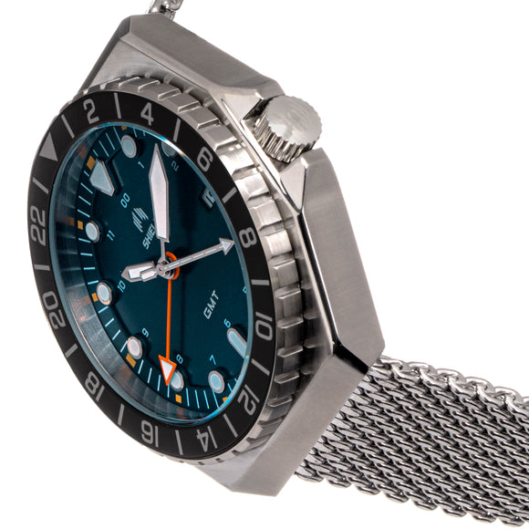 Shield Marco Bracelet Watch w/Date - Dusty Blue - SLDSH116-8