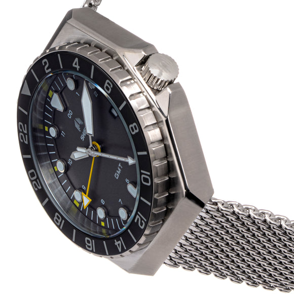 Shield Marco Bracelet Watch w/Date - Grey - SLDSH116-4