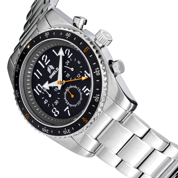 Shield Exley Bracelet Men's Chronograph Diver Watch - Black