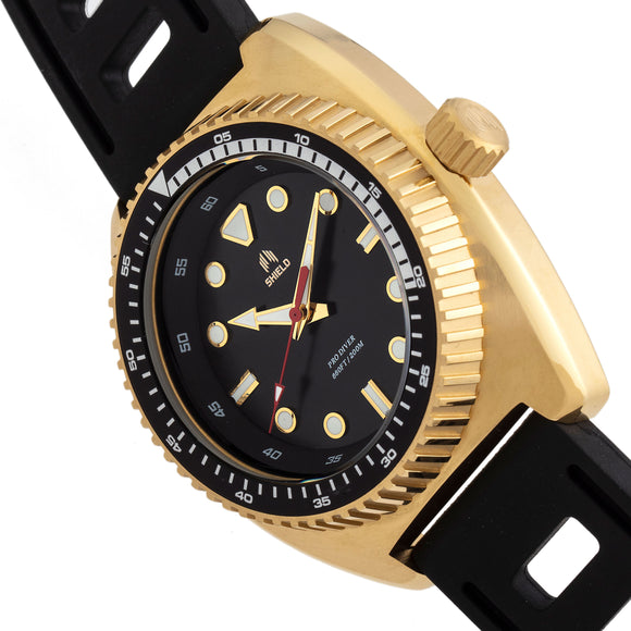 Shield Dreyer Men's Diver Strap Watch - Gold/Black