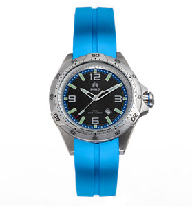 Shield Vessel Strap Watch w/Date - Light Blue - SLDSH112-3