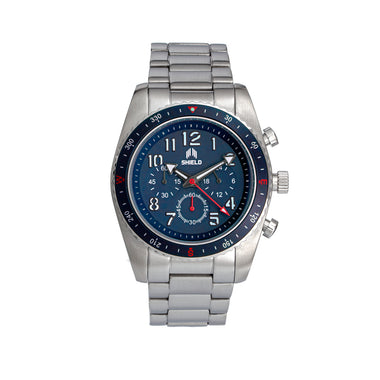 Shield Exley Bracelet Men's Chronograph Diver Watch - Navy