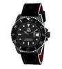 Shield Cousteau Leather-Band Pro-Diver Swiss Watch w/Date - Black