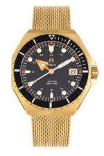 Shield Marius Bracelet Men's Diver Watch w/Date - Gold/Black