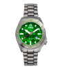 Shield Atlantis Abalone Bracelet Watch w/Date - Green - SLDSH108-3