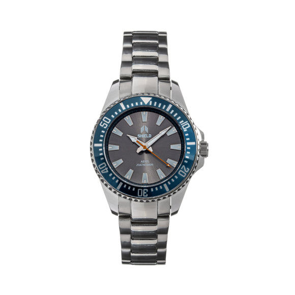 Shield Abyss Bracelet Watch - Grey/Light Blue