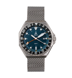 Shield Marco Bracelet Watch w/Date - Dusty Blue - SLDSH116-8