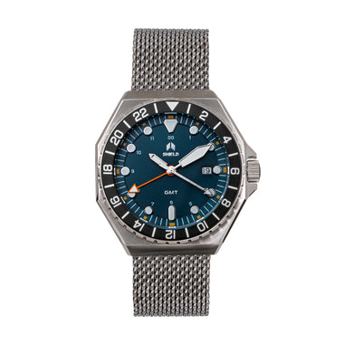 Shield Marco Bracelet Watch w/Date - Dusty Blue - SLDSH116-8