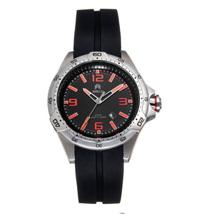 Shield Vessel Strap Watch w/Date - Black - SLDSH112-1