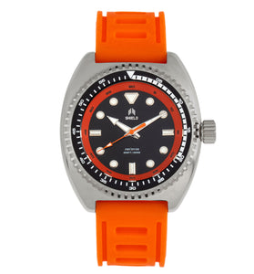 Shield Dreyer Men's Diver Strap Watch - Silver/Orange