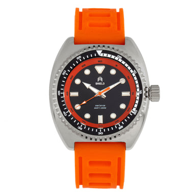 Shield Dreyer Men's Diver Strap Watch - Silver/Orange
