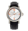Shield Berge Leather-Band Men's Diver Watch - Silver