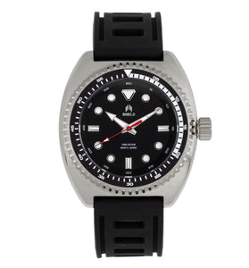 Shield Dreyer Men's Diver Strap Watch - Silver/Black