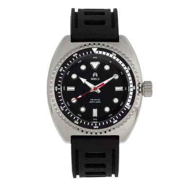 Shield Dreyer Men's Diver Strap Watch - Silver/Black