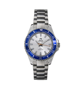 Shield Abyss Bracelet Watch - Silver/Blue - SLDSH111-5