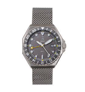 Shield Marco Bracelet Watch w/Date - Grey - SLDSH116-4