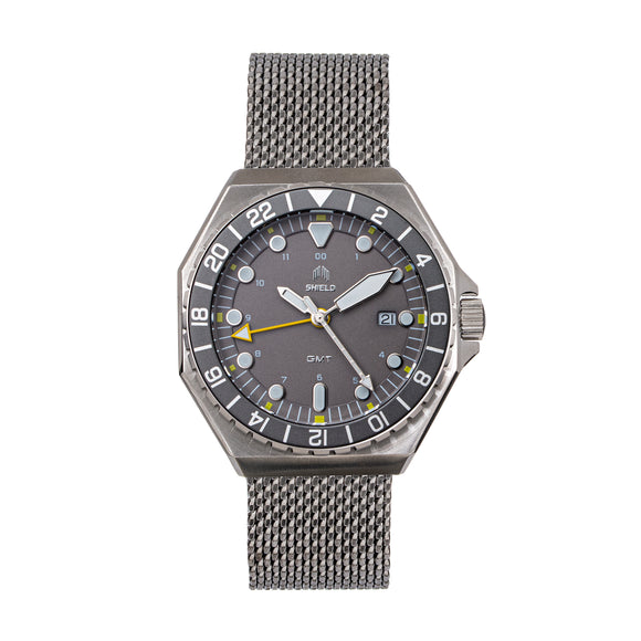 Shield Marco Bracelet Watch w/Date - Grey - SLDSH116-4