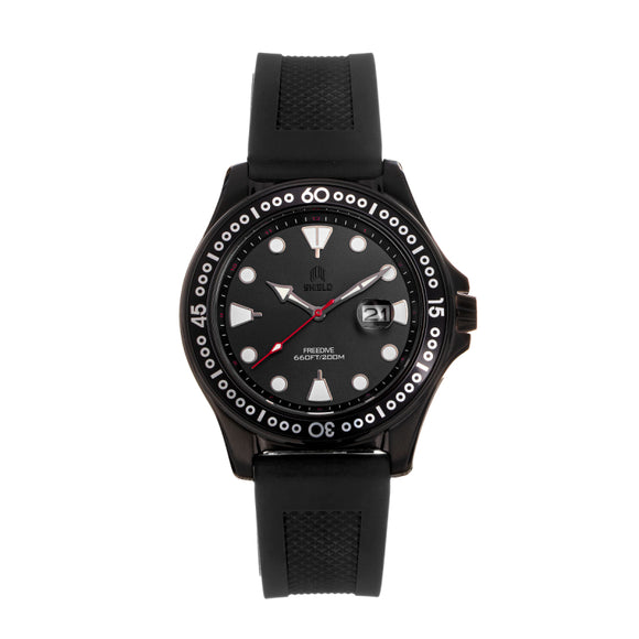 Shield Freedive Strap Watch w/Date - Black