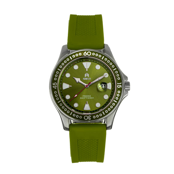 Shield Freedive Strap Watch w/Date - Green
