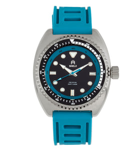 Shield Dreyer Men's Diver Strap Watch - Silver/Teal