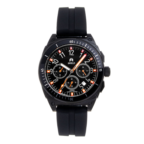 Shield Sonar Chronograph Strap Watch w/Date - Black - SLDSH113-5