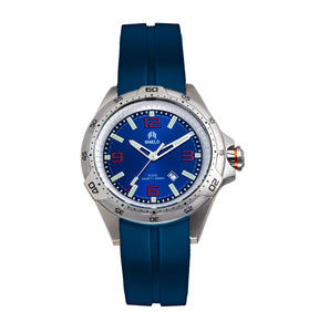 Shield Vessel Strap Watch w/Date - Dark Blue - SLDSH112-5