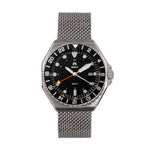 Shield Marco Bracelet Watch w/Date - Black - SLDSH116-1