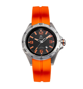 Shield Vessel Strap Watch w/Date - Orange - SLDSH112-2