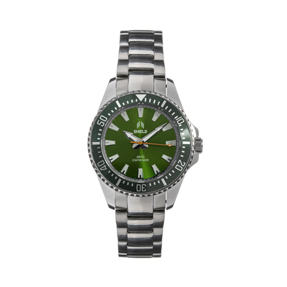 Shield Abyss Bracelet Watch - Green/Grey